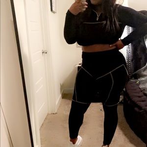 fashion nove long sleeve crop 2 piece pants set